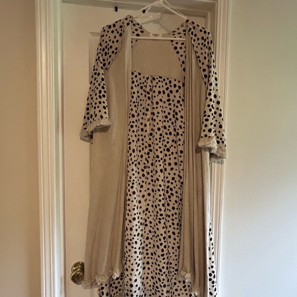 Polka Dot Duster / Cardigan